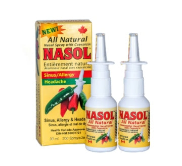 2 Pack - nasolRE, All-Natural Capsaicin Nasal Spray (200 Sprays)