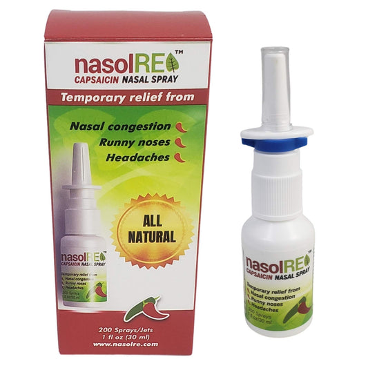 Nasol, Shown with Bottle and Packaging, NasolRE